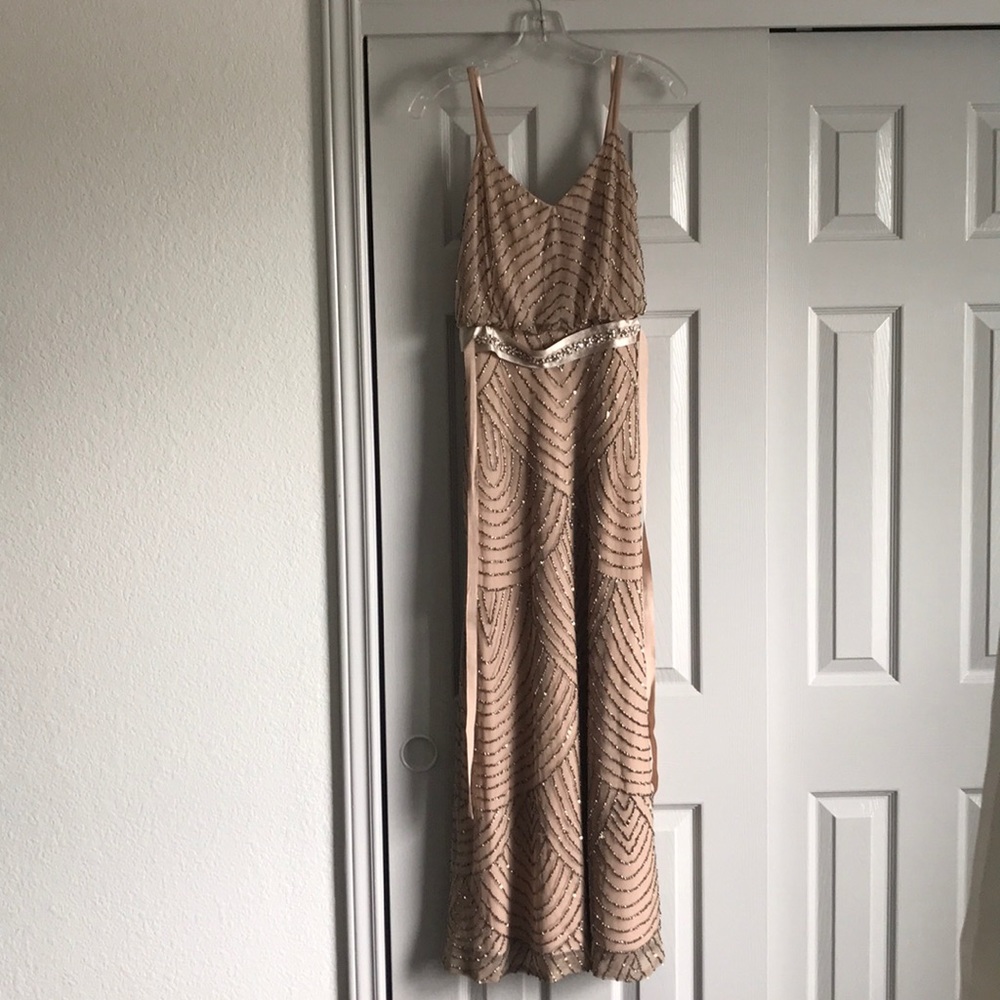 Adrianna Papell bridesmaid dress.